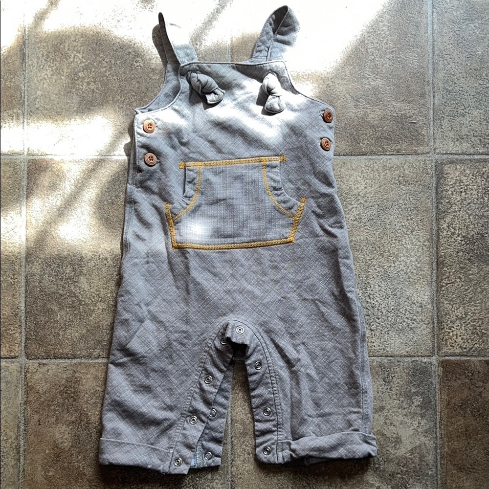 Matilda Jane w/ Joanna Gaines Gray Kids Overalls with Yellow Trim